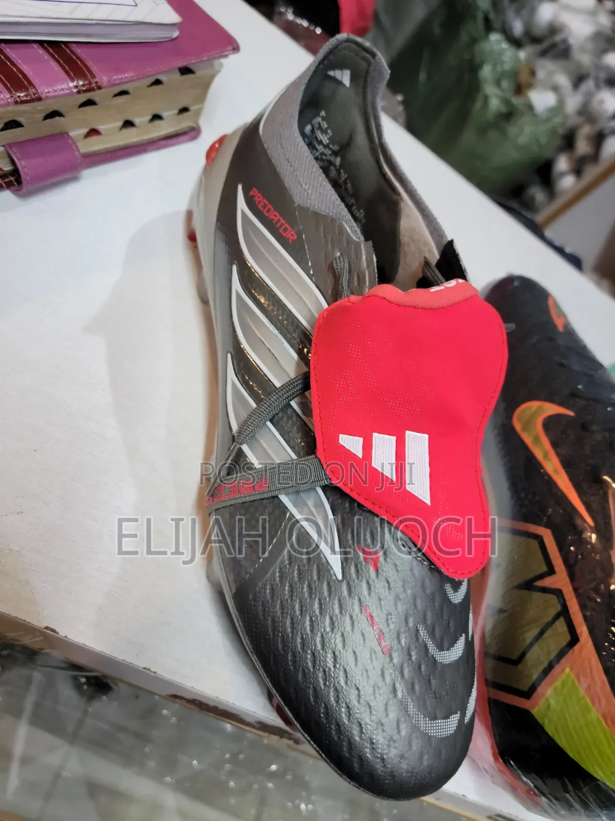 Adidas Predator Spine Grey and Red With Tongue