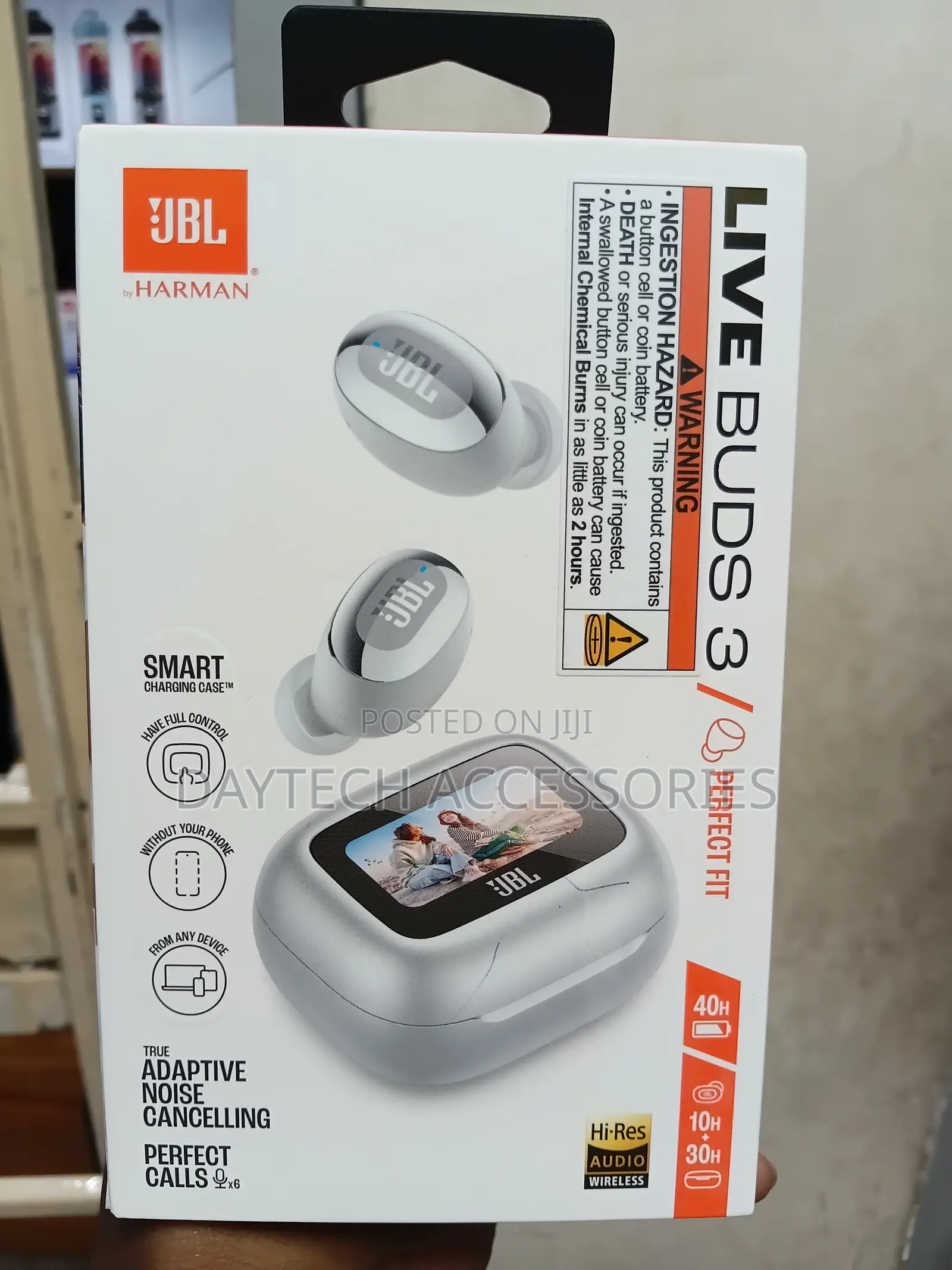 JBL Live Buds 3 True Wireless Noise Cancelling Earbuds - White