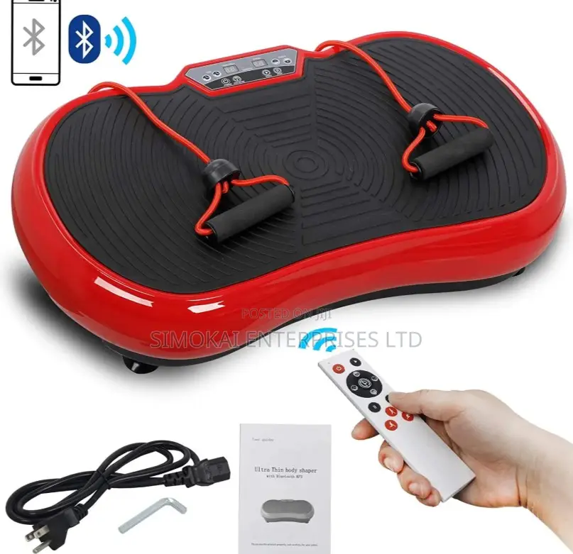 Red Vibration Plate Exercise Machine – Full Body Shaking Fitness Plate