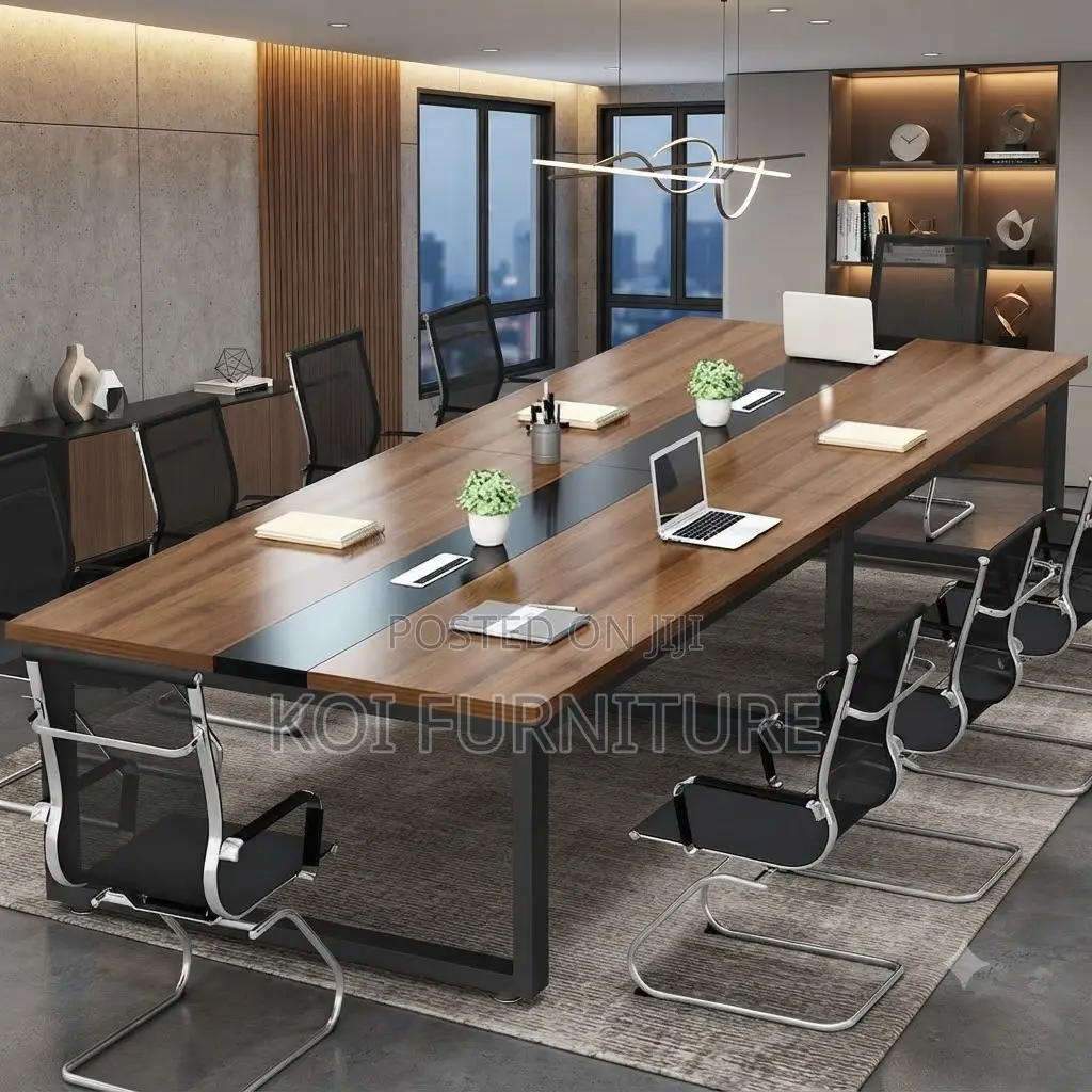 Boardroom Table; 2.4 Executive Boardroom Table With Sturdy Base