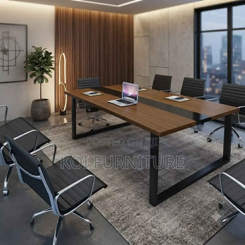 Boardroom Table; 2.4 Executive Boardroom Table With Sturdy Base