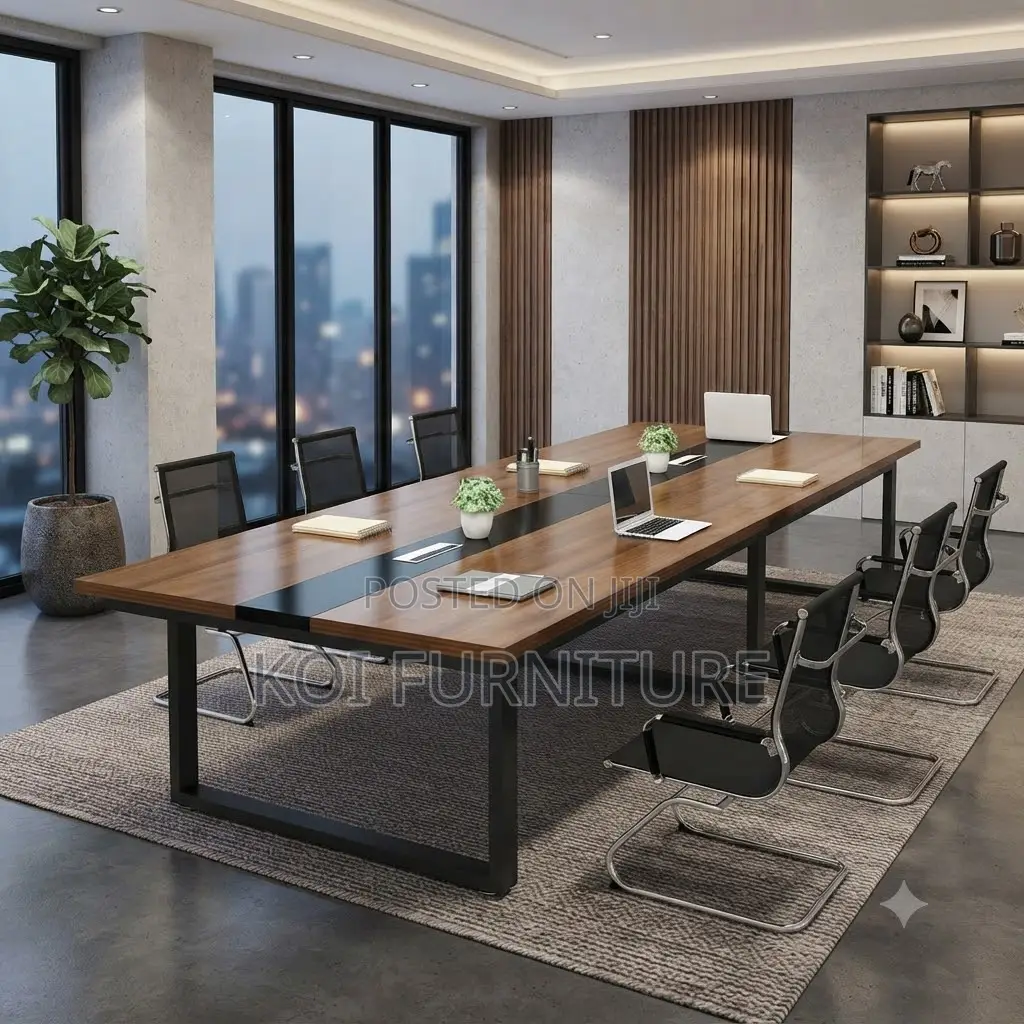 Boardroom Table; 2.4 Executive Boardroom Table With Sturdy Base