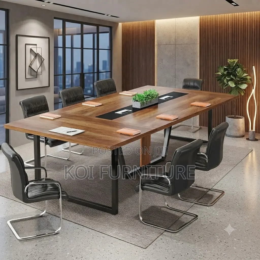 Boardroom Table; 2.4 Executive Boardroom Table With Sturdy Base