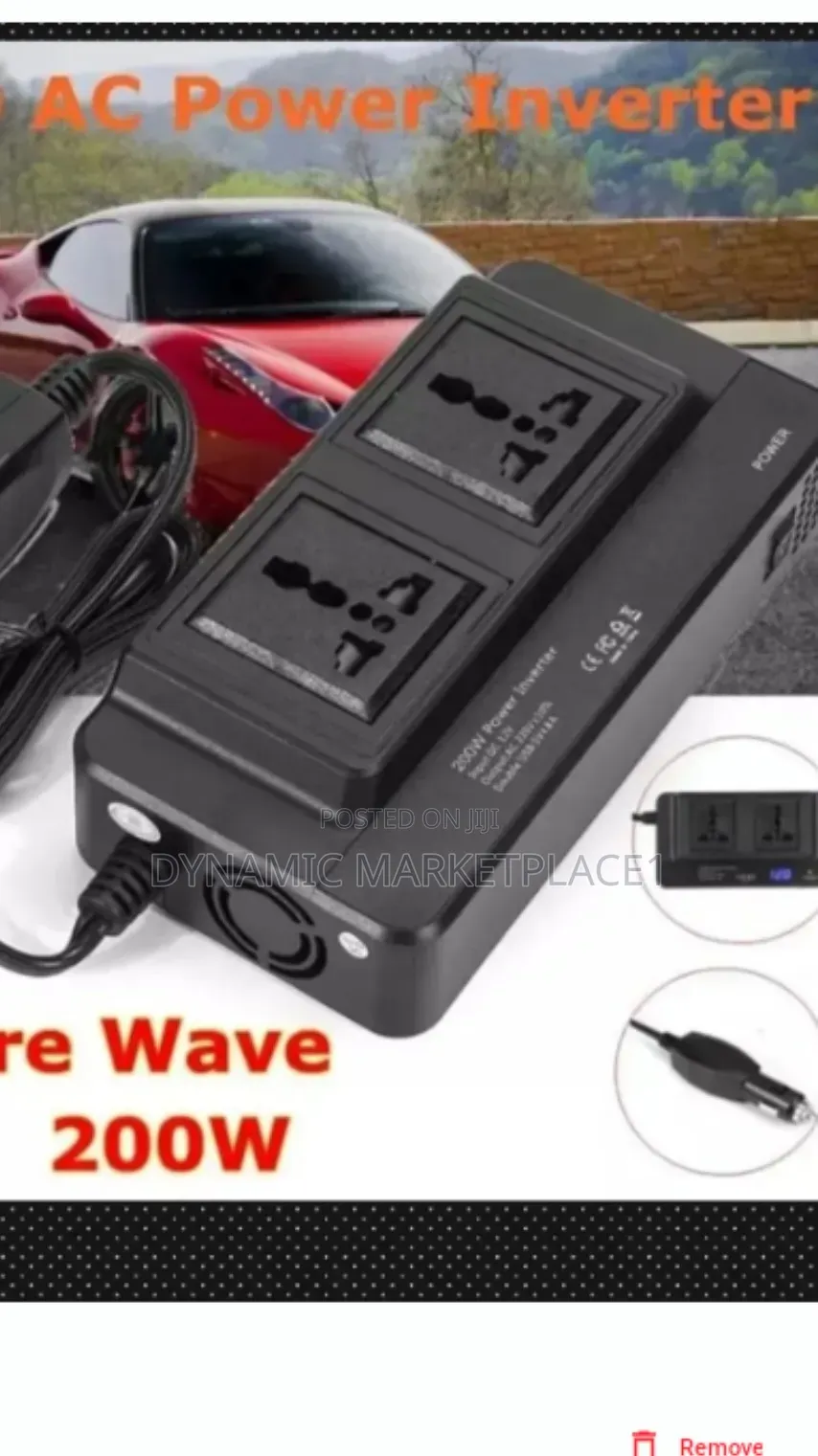 200watts Car Power Inverter Dc to Ac 12v to 220v