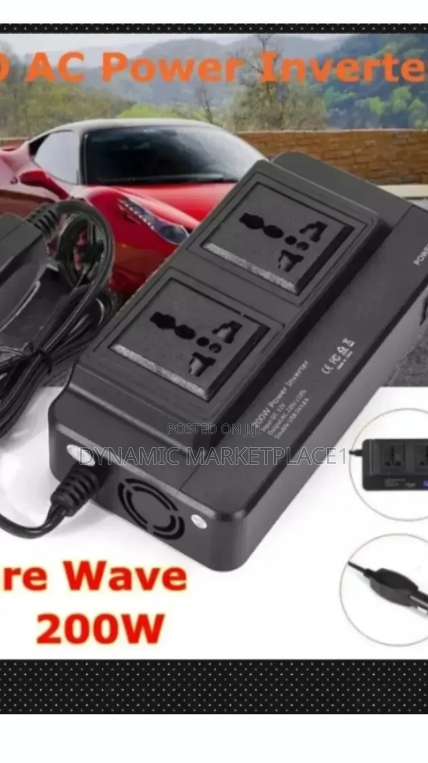 200watts Car Power Inverter Dc to Ac 12v to 220v