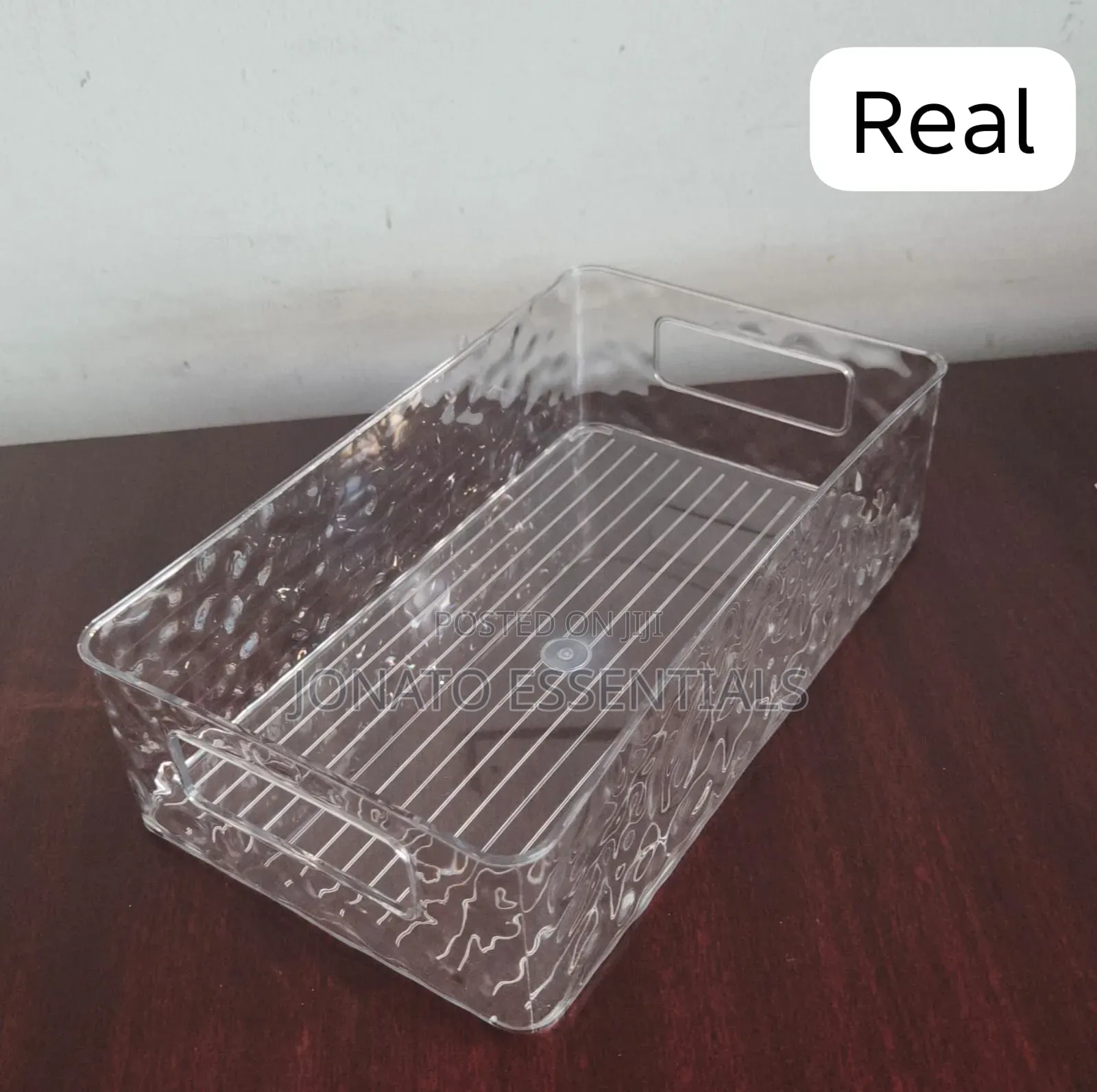 Clear Kitchen Storage Organizer - Durable Fridge Pantry Bin