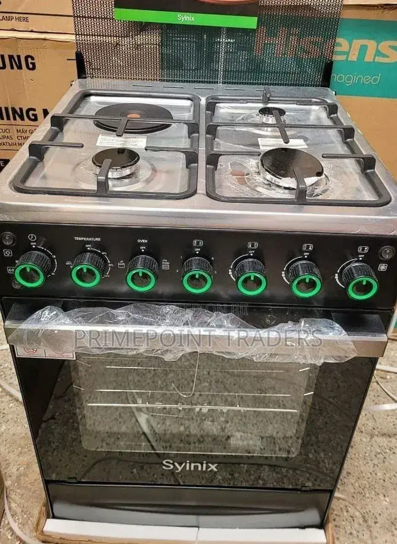 Syinix 60x60 3+1 Standing Cooker With Electric Oven