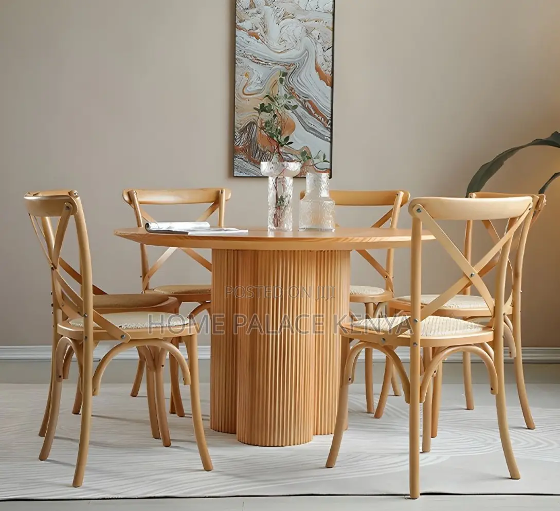 Banquet Chair: French X Backed Natural Wooden Chair