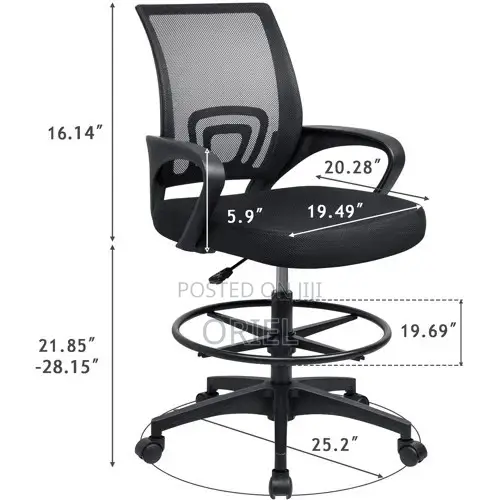 Office Chair : Adjustable Height Office Counter Chair