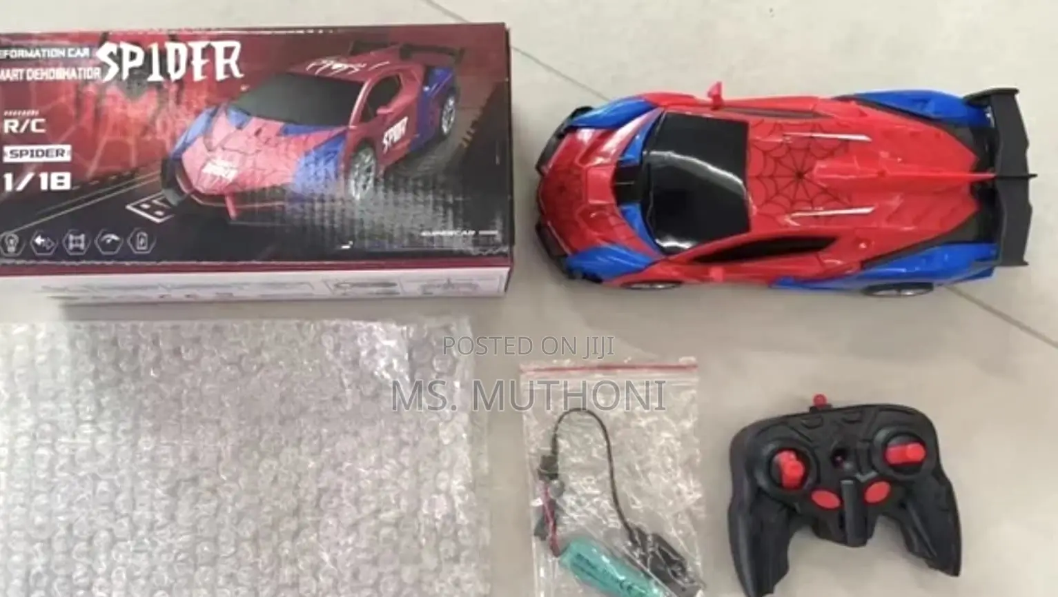 2-in-1 Spider Remote Control Robot Transformation Toy Car