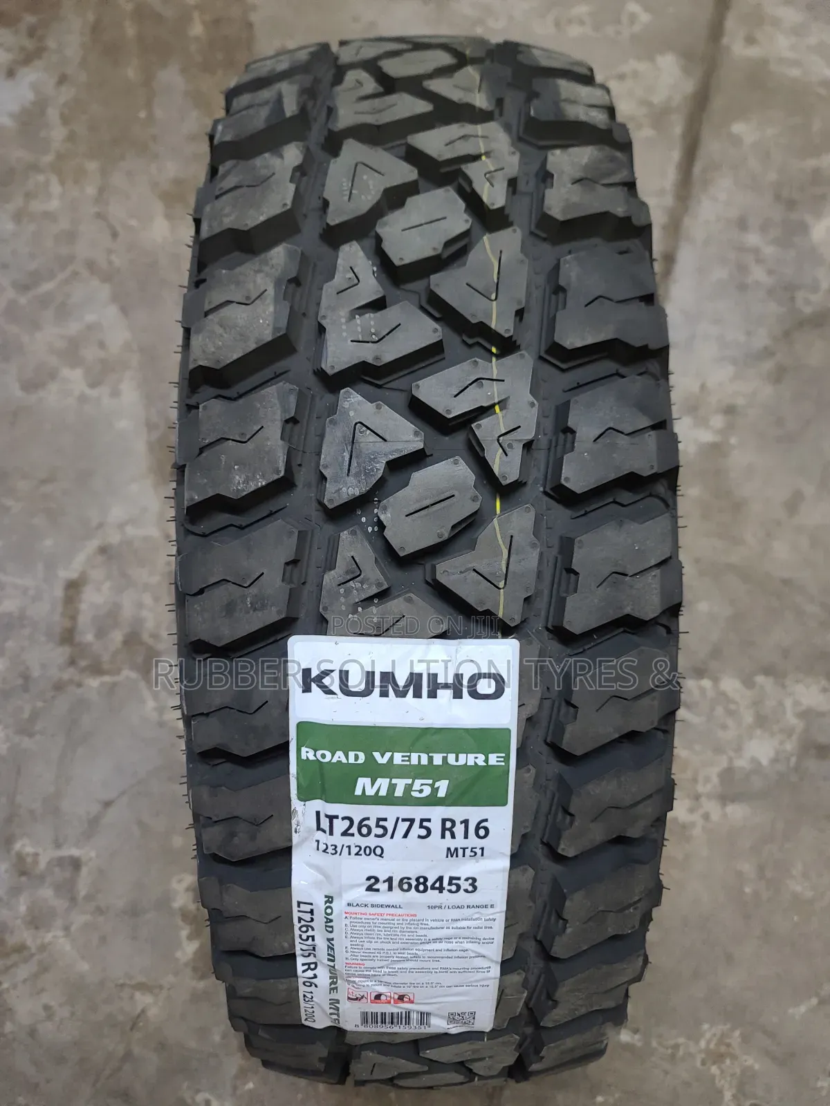 265 /75 R16 Kumho Tyres Road Venture M/T51