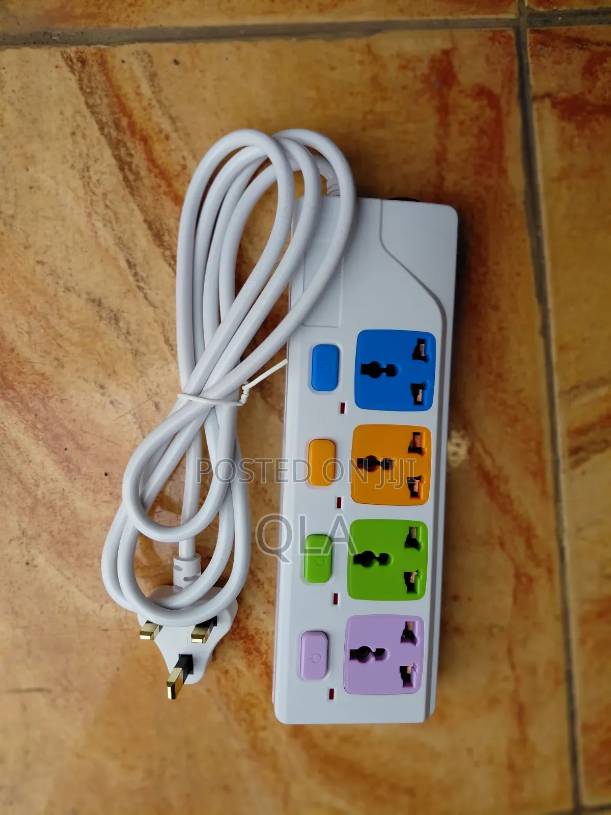 Socket With Uk Plug, 4 Sockets Cables in 2mtrs Length