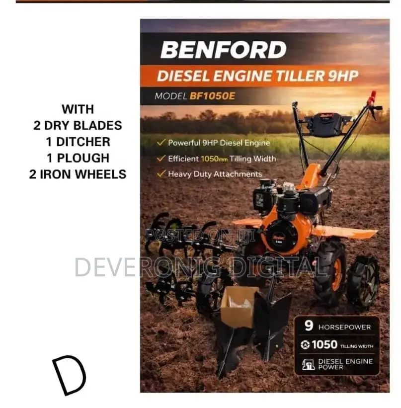 Benford Diesel Engine Tiller 9hp