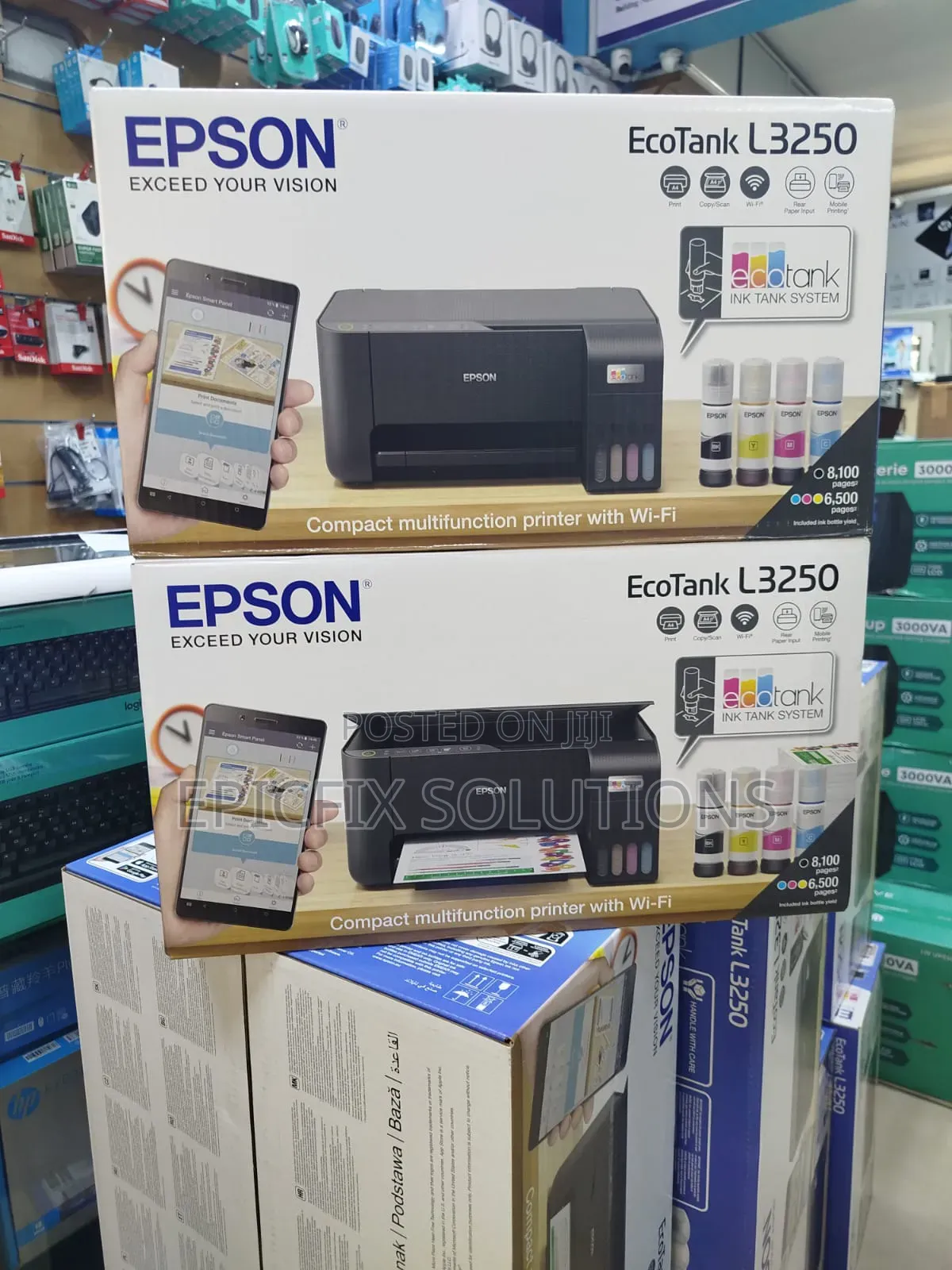 Ecotank and Brand New Wireless 3250 Epson Printer Available Scan Print