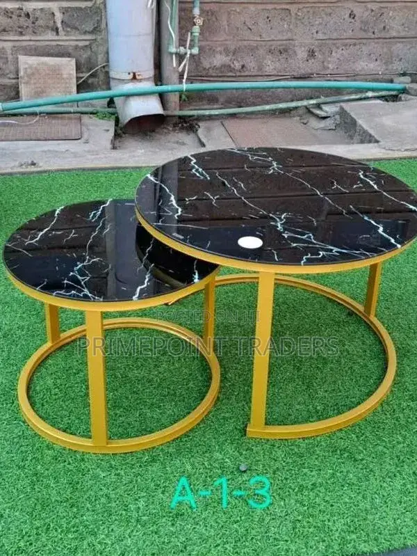 Coffee Table,Glass Finish Black Marble Coffee Table Collection
