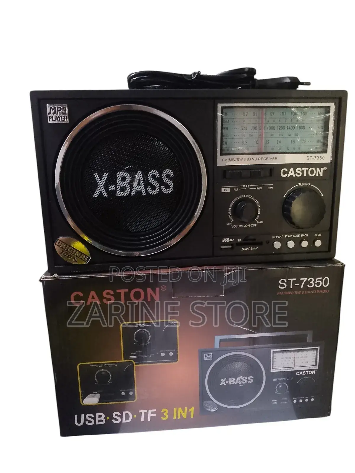 Caston Portable Radio Uses Batteries Ac Power With Usb Sd Tf Port