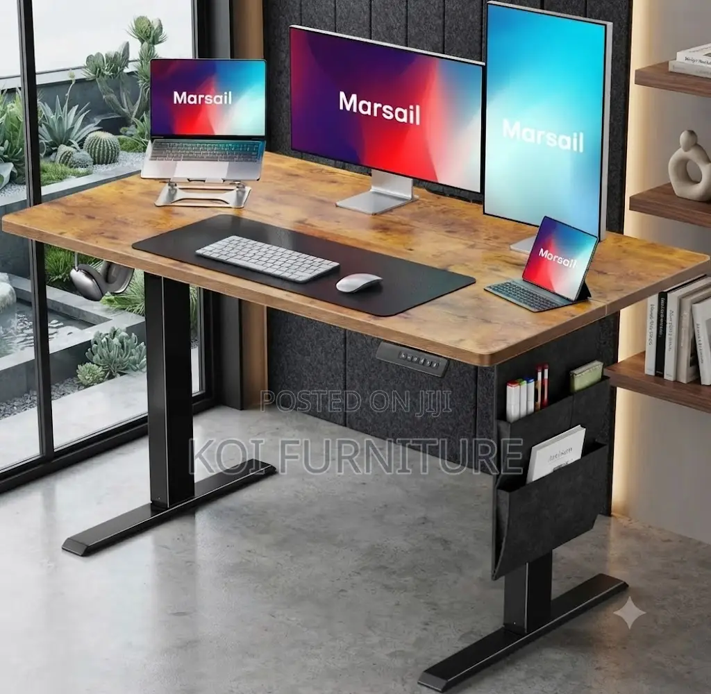 Office Desk; 1.2 Meter Adjustable Desk With Memory Preset