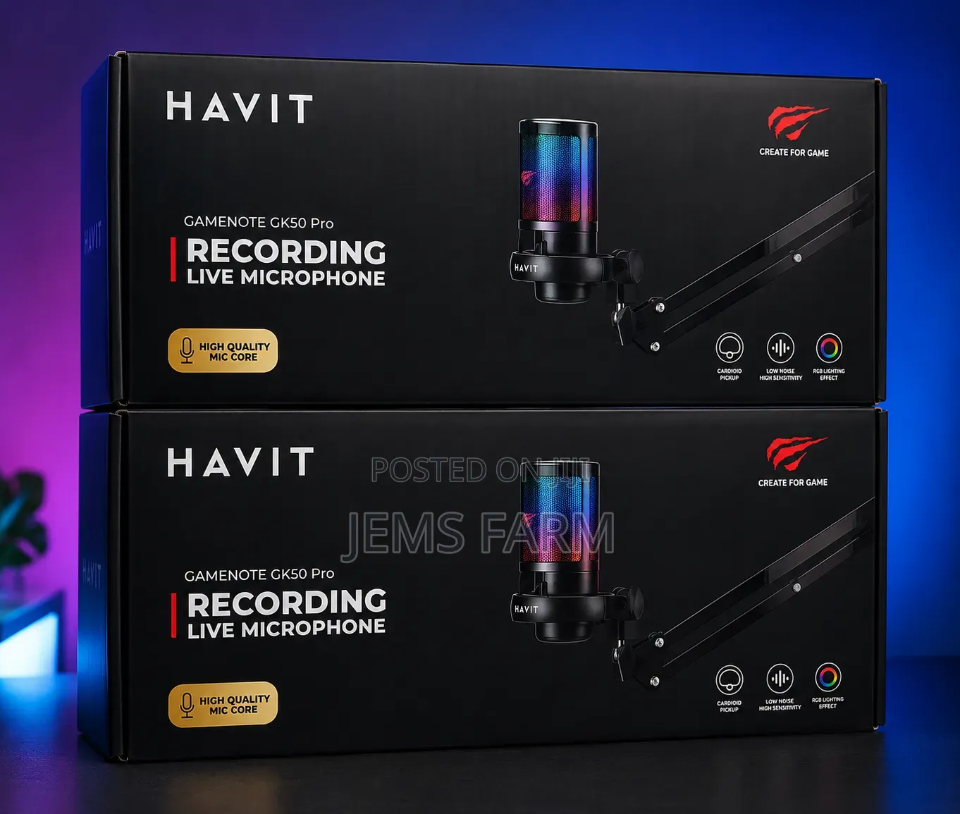 Havit Gk50 Pro Recording Live Streaming Microphone – 30hz–20khz