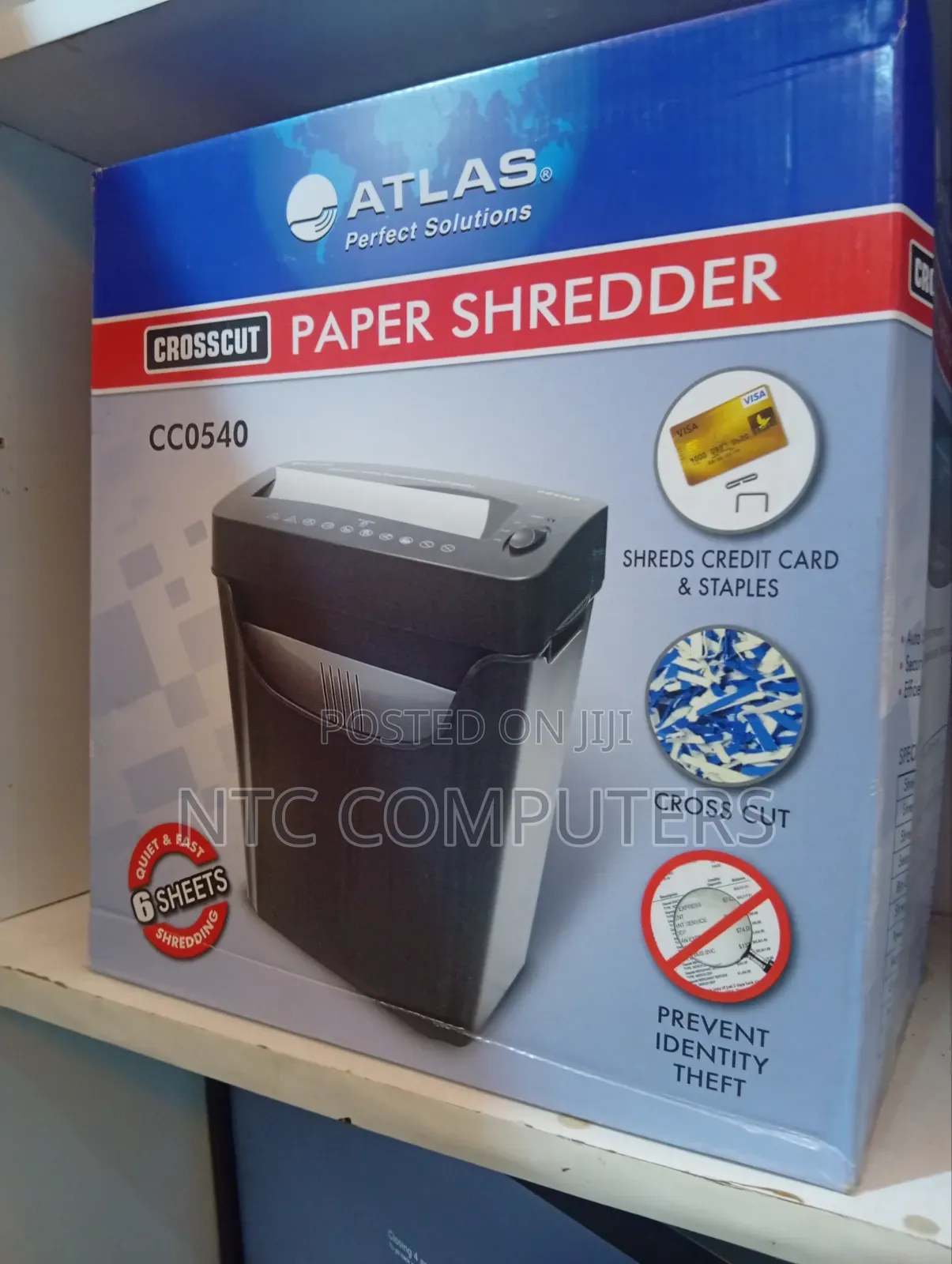 Atlas Paper Shredder Cc0540 6 Sheets Shredder