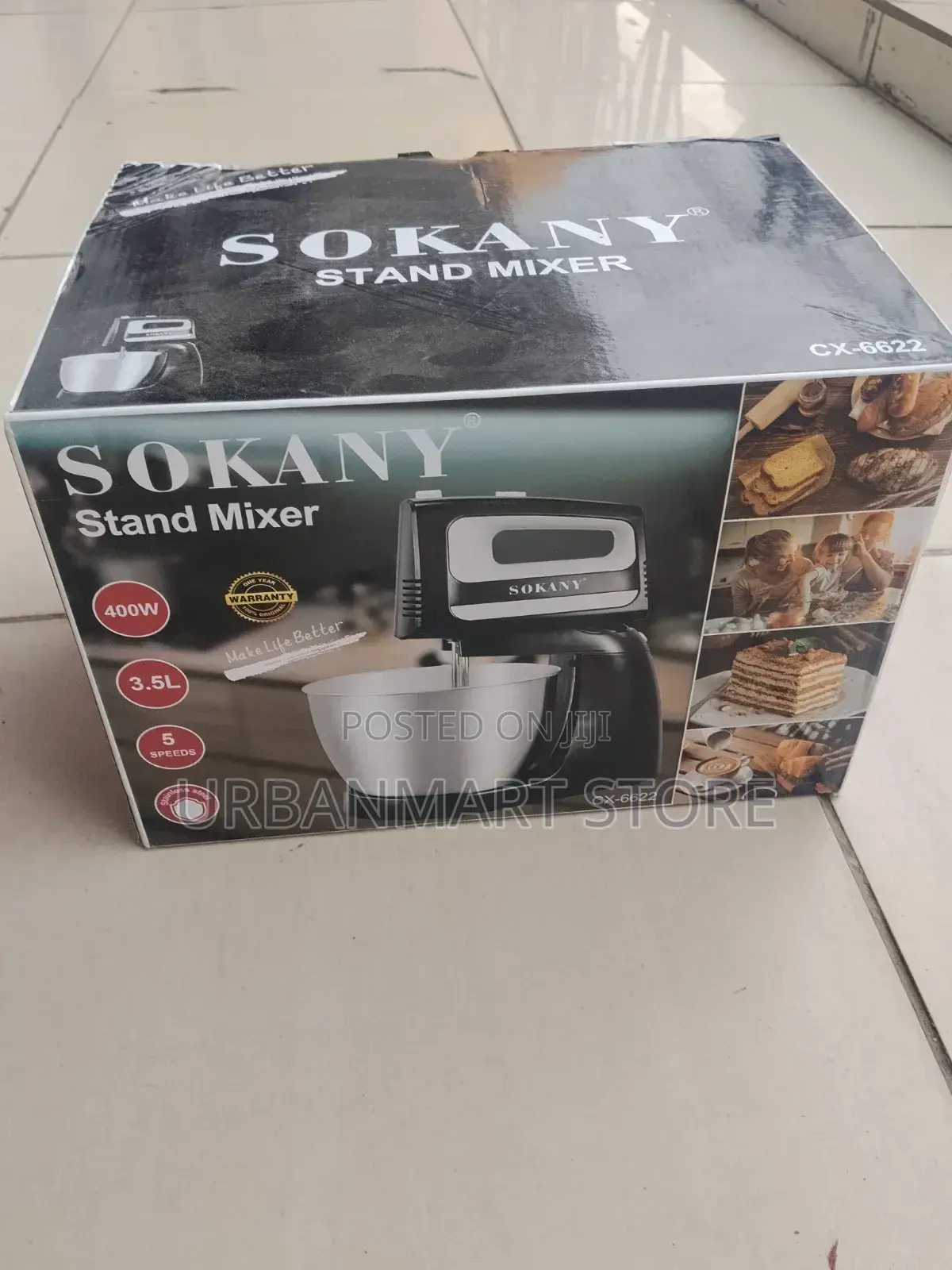Sokany 400w Food Mixer With 5 Speeds and 3.5l Bowl