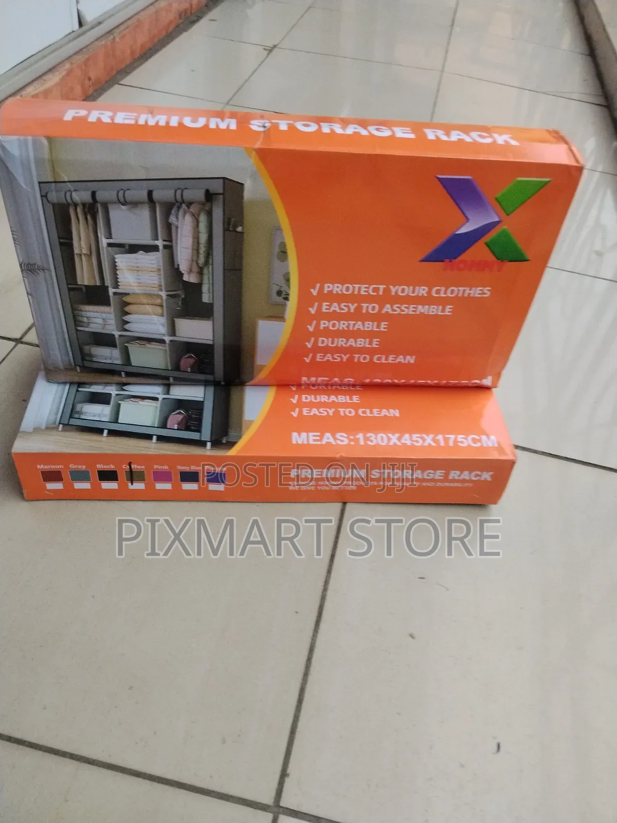 Strong 3 Column Metallic Wardrobe Storage Cabinet