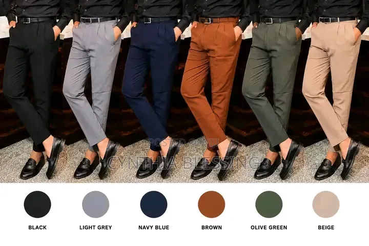 Fashion Khaki Trousers for Men in Various Colors_1003