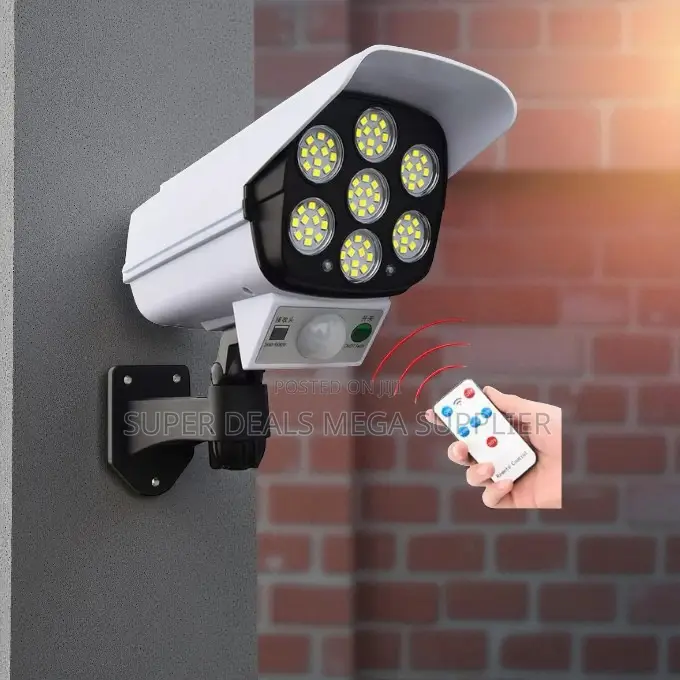 Dummy Fake Camera Solar Light Lamp Adjustable Wide Area Illumination