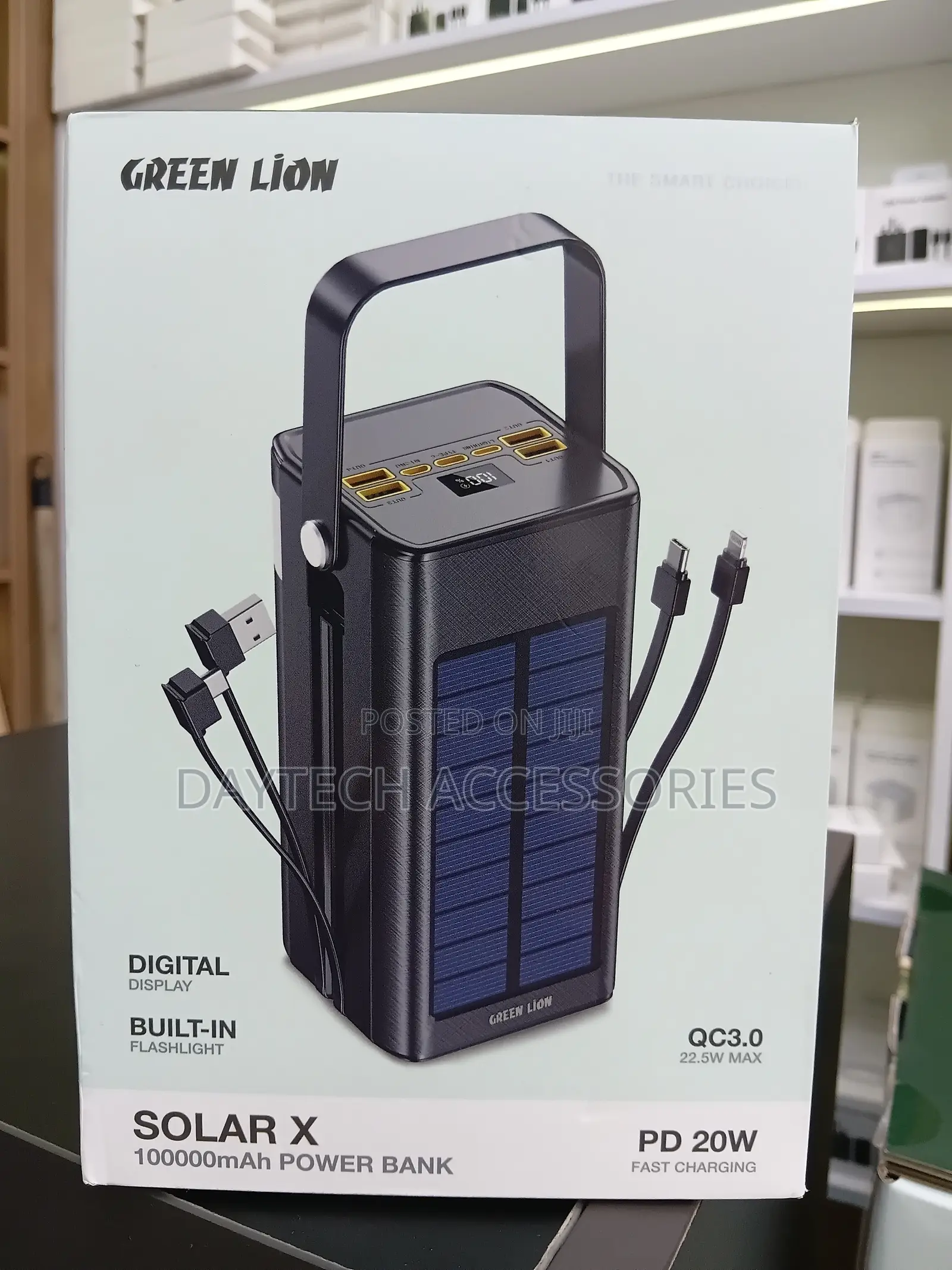 Green Lion Solar X Power Bank - Black