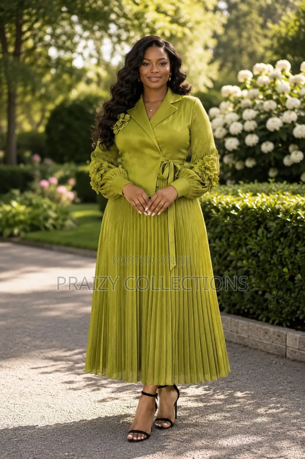 Blossom Grace Miyaki Pleated Maxi Dress