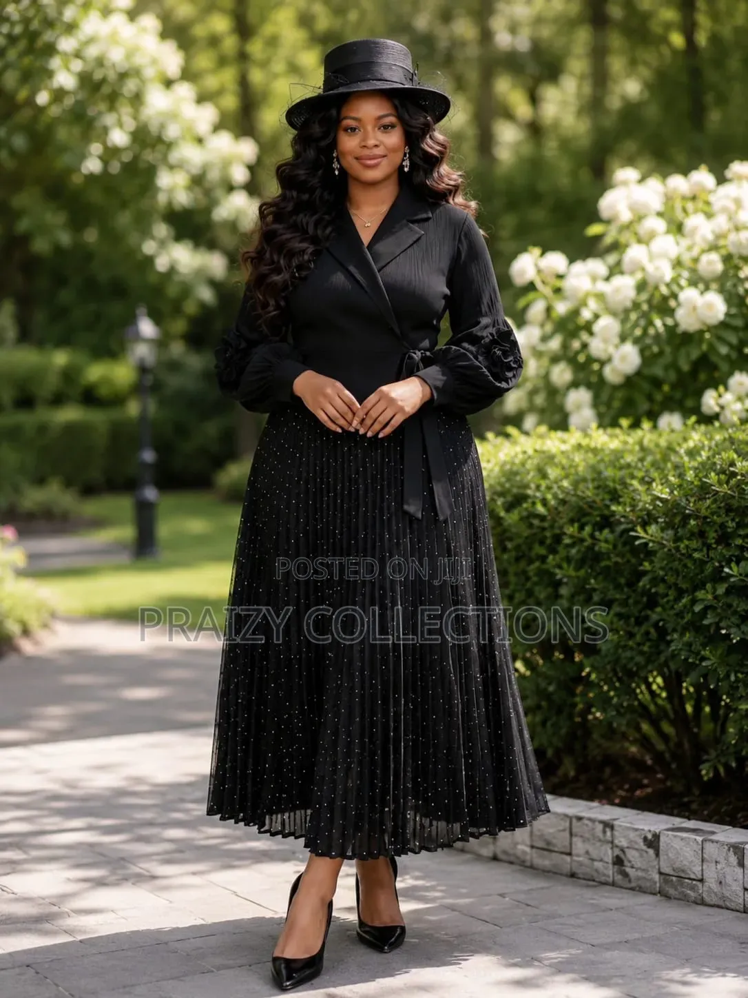 Blossom Grace Miyaki Pleated Maxi Dress
