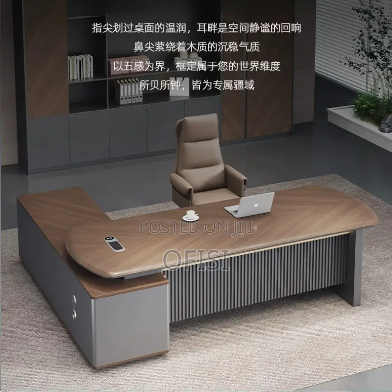 Office Desk; Modern L-Shaped Executive Desk - 1.8 Meters