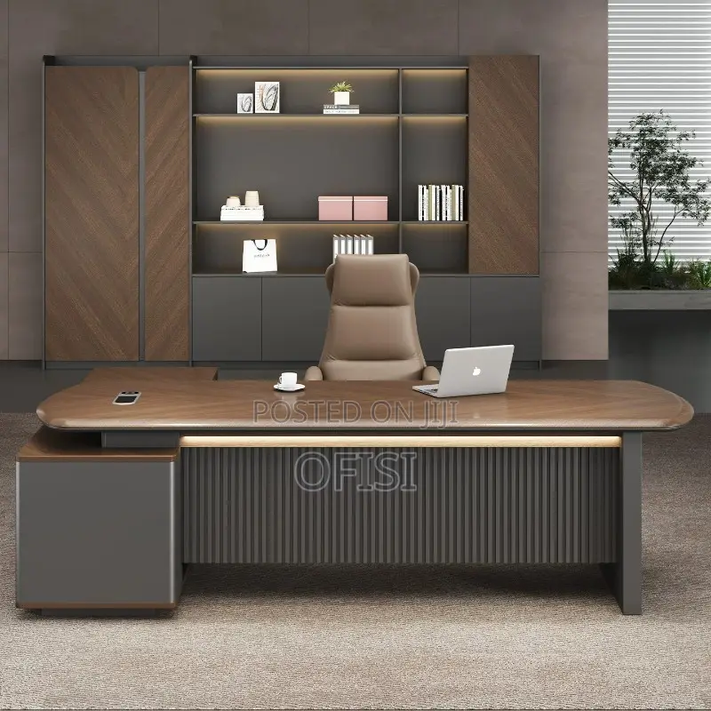 Office Desk; Modern L-Shaped Executive Desk - 1.8 Meters