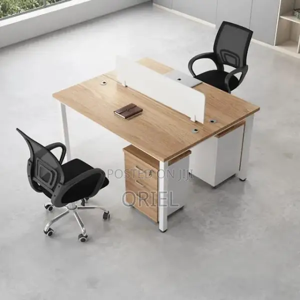 Office Workstation : Minimalist 2-Seater Shared Workstation