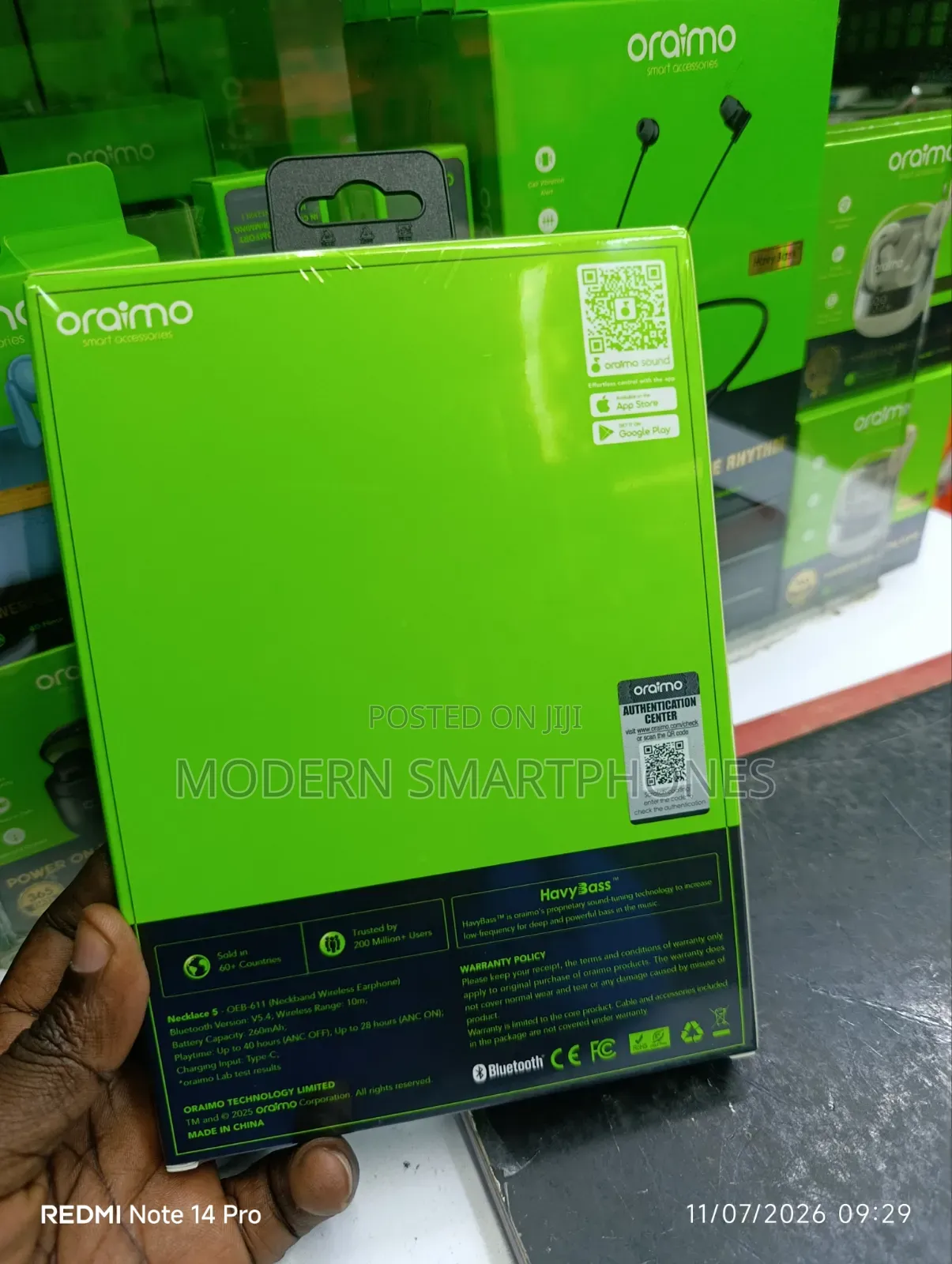 Oraimo Necklace 5 Oraimo Necklace 5 Anc Neckband Earphones
