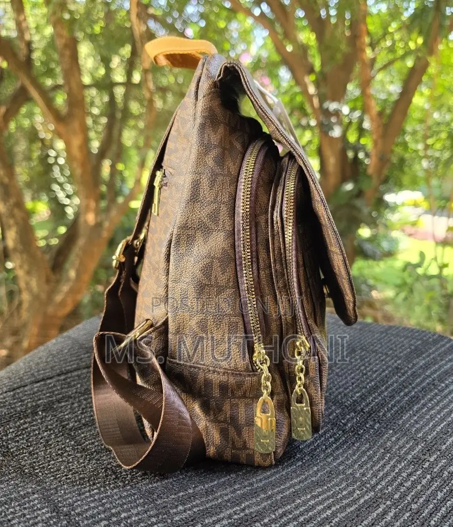 Monogram Print Quality Mimimalist Backpack