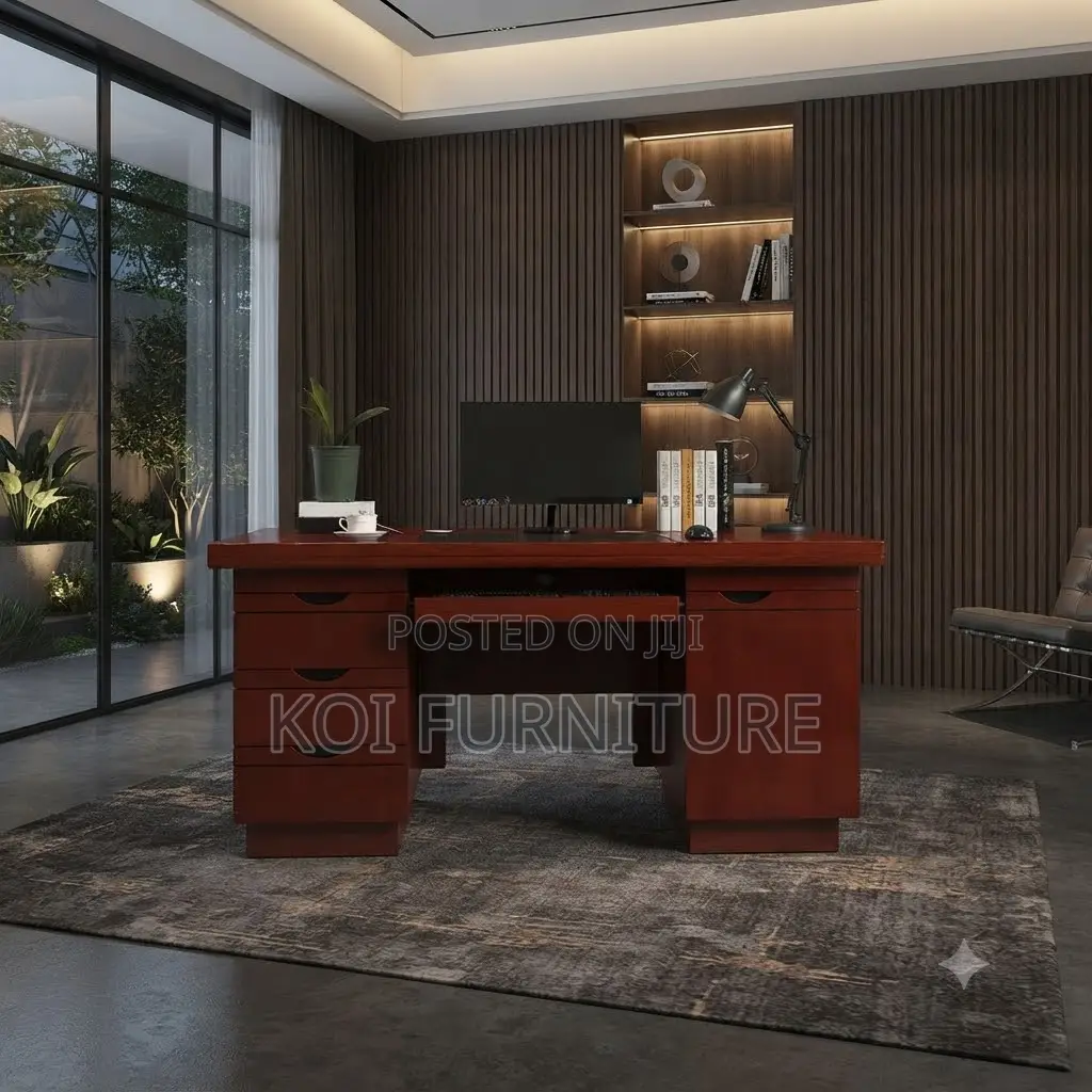 Office Desk; 1.2 Meters Executive Office Desk With Included Drawers