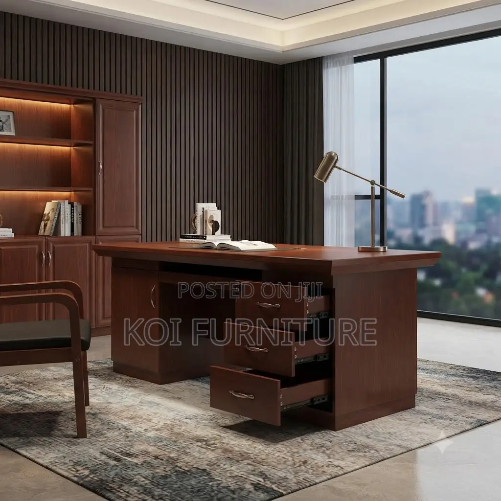 Office Desk; 1.2 Meters Executive Office Desk With Included Drawers