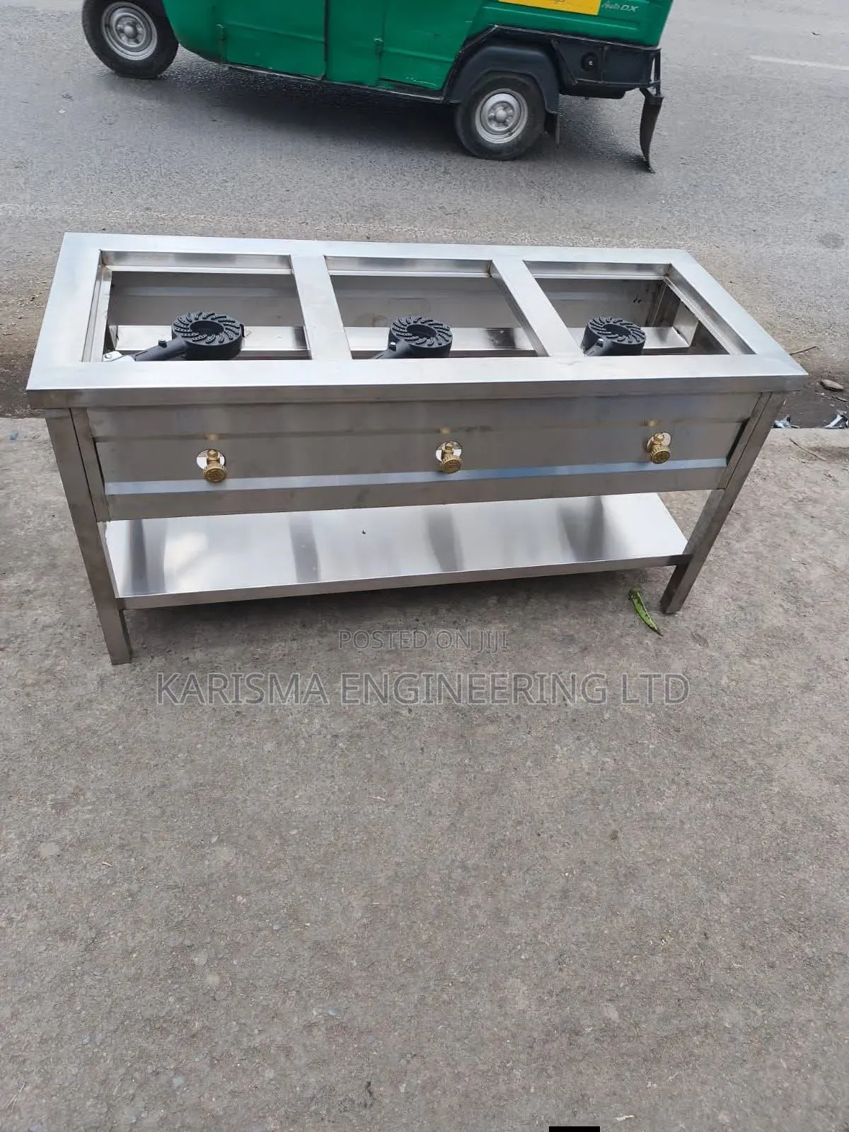Stainless Steel 3-Burner Commercial Gas Cooker