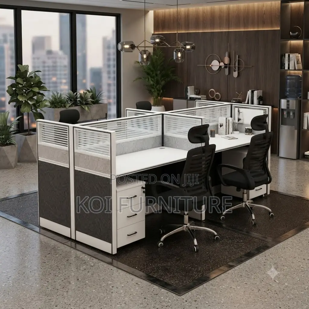 Office Workstation; Four Users Offices MDF Made Workstations