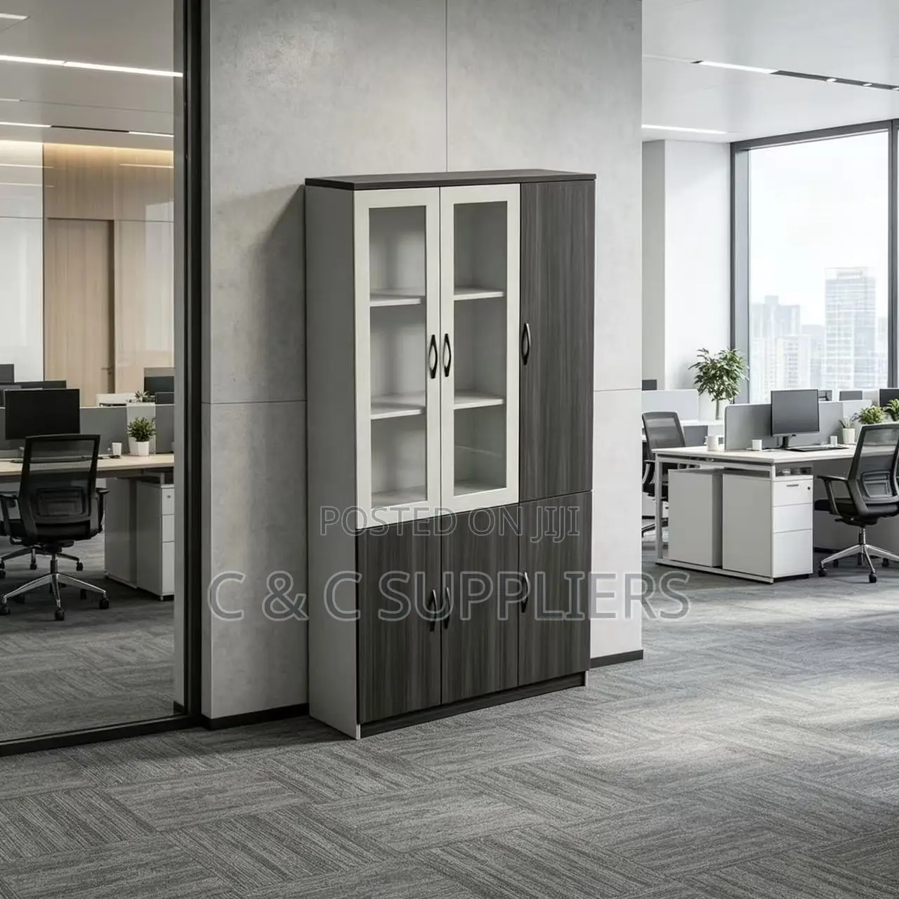 3-Swing Door Wooden Cabinet