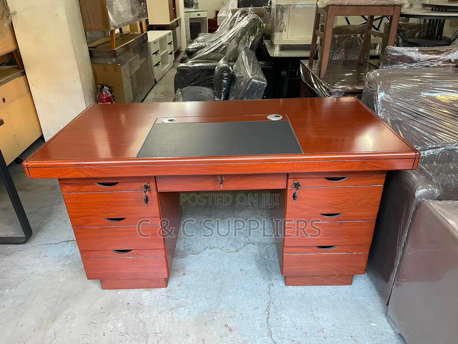 Mahogany Office Desk-1400mm