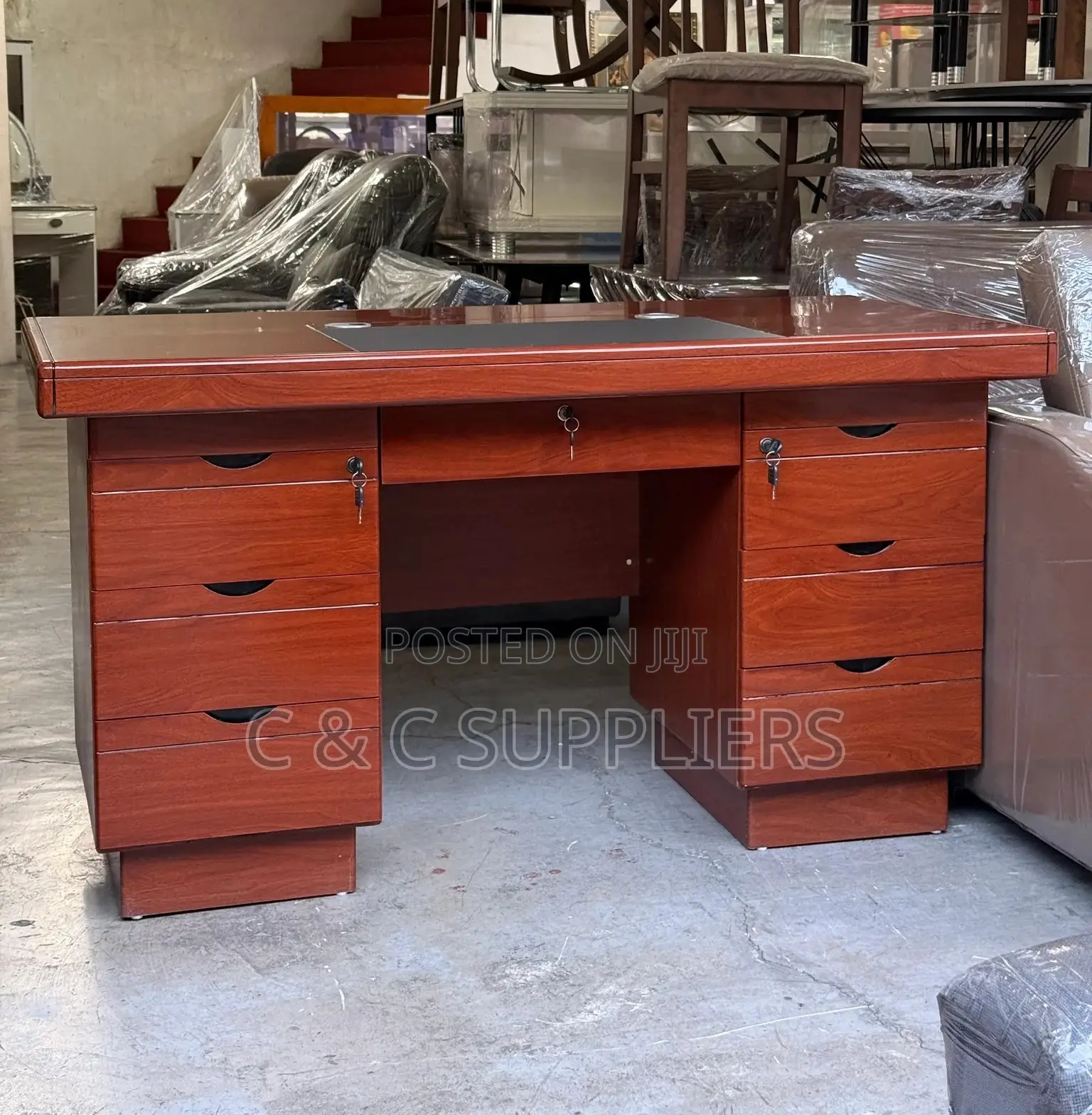Mahogany Office Desk-1400mm