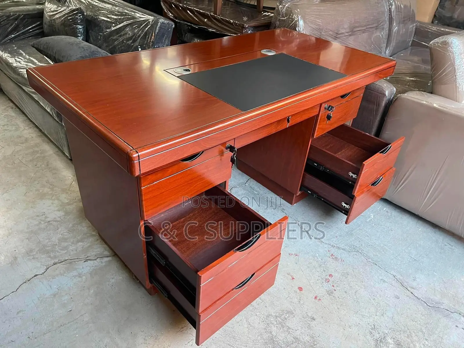Mahogany Office Desk-1400mm