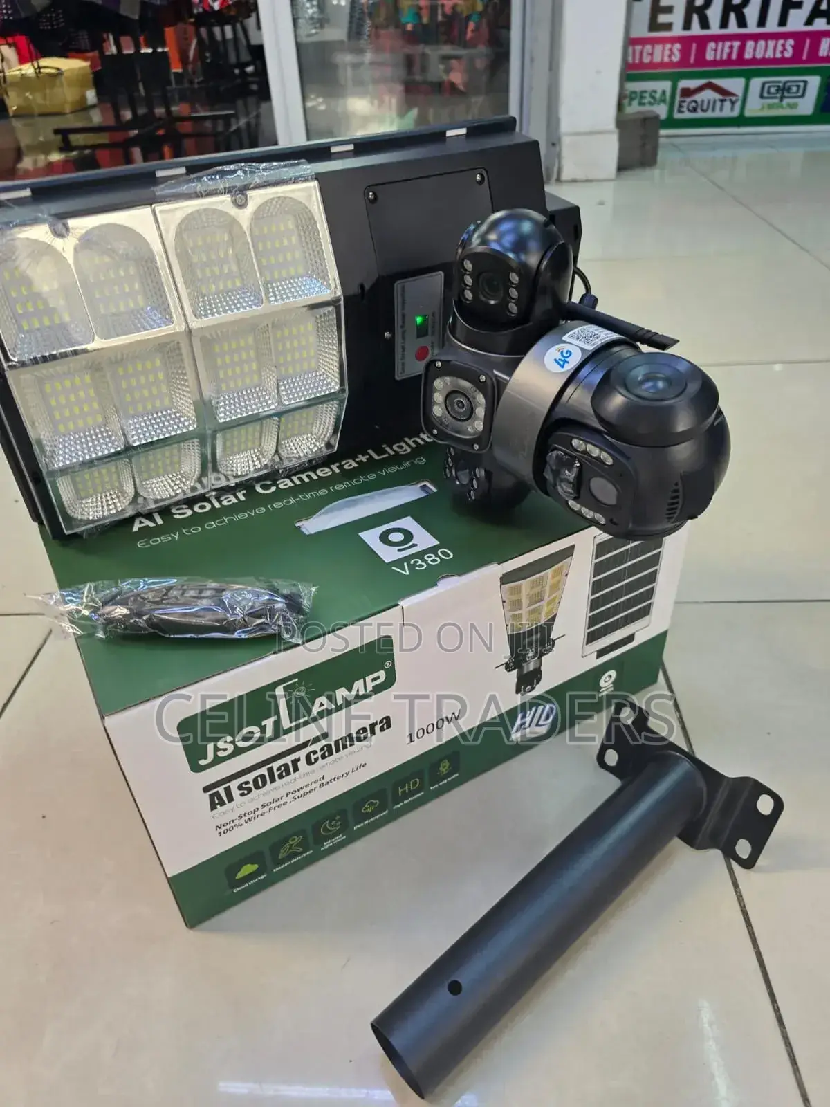 Hd Solar Camera With 1000watts Streetlight