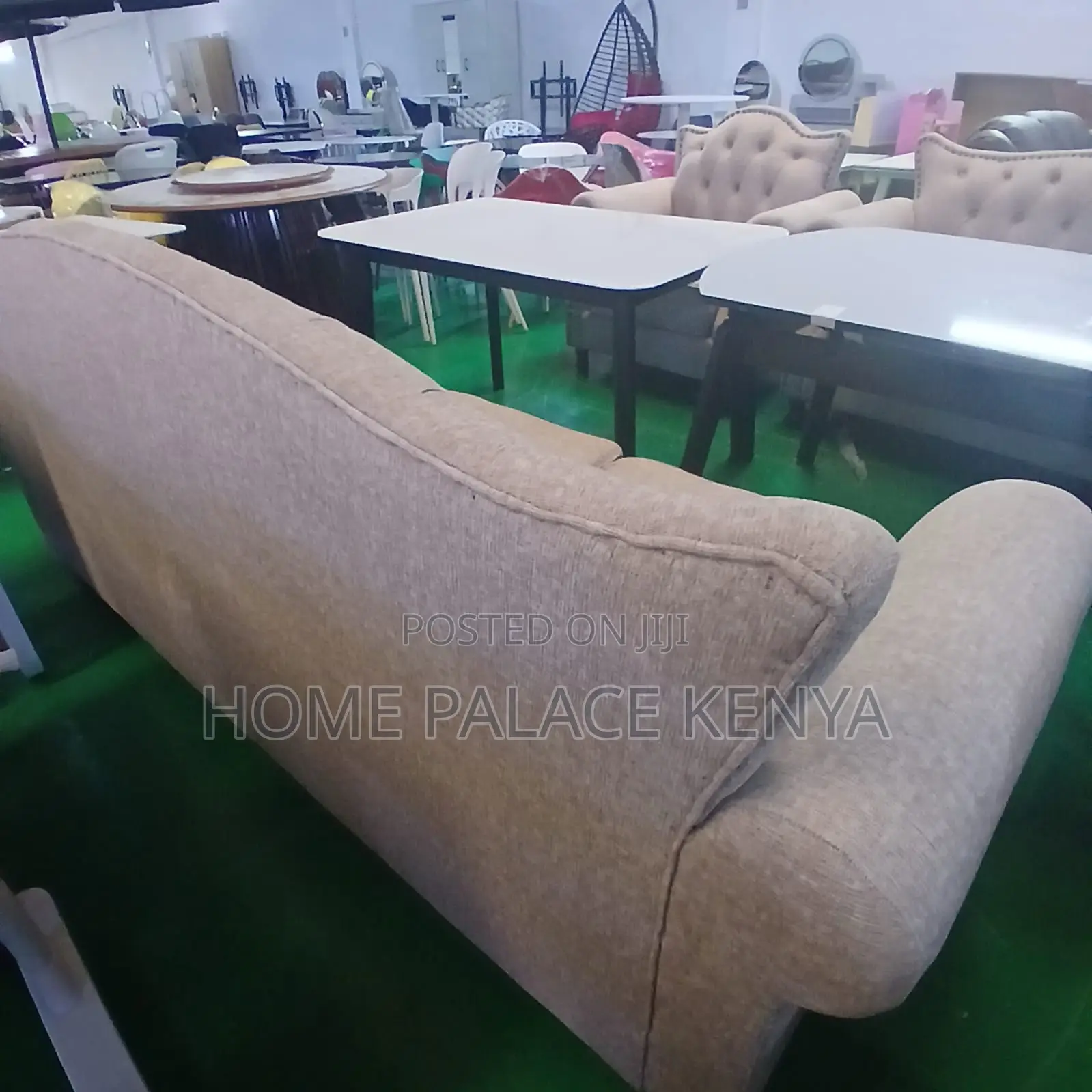 Home Sofa: 7 Seater High Grade Soft Sofa With Rivet Detail