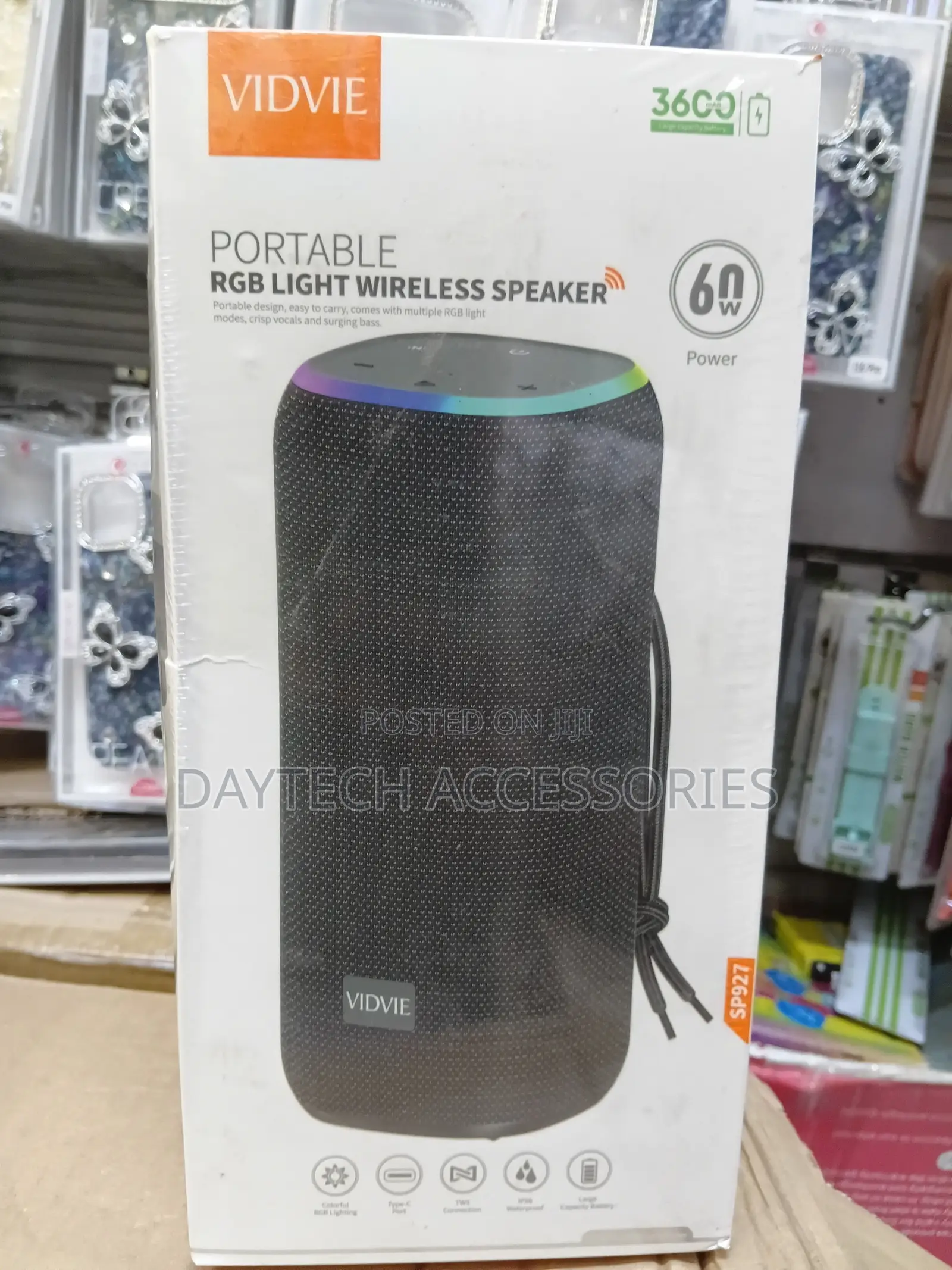 The Vidvie Xl-Sp927 Is a Rugged 60w Outdoor Portable Speaker.