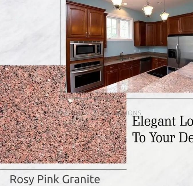 Polished Rosy Pink Granite Stone 8×2ft