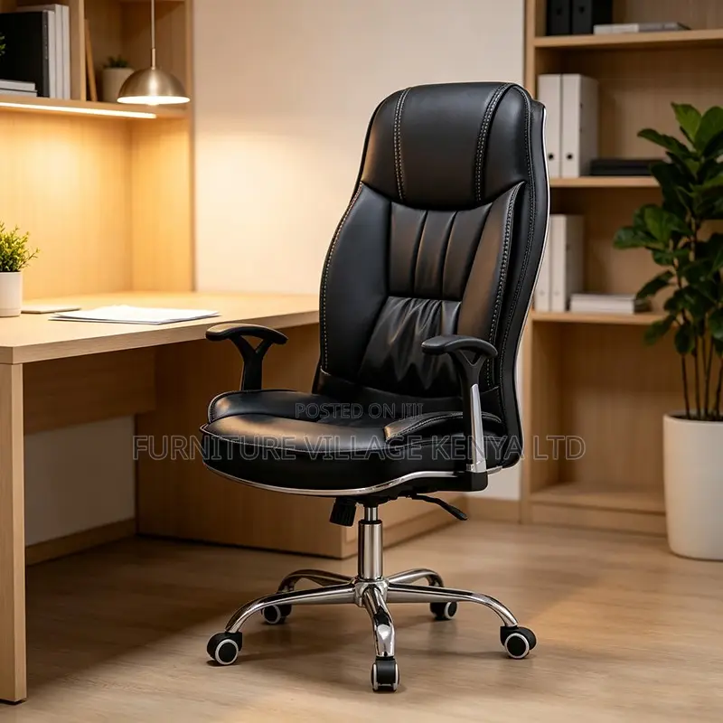 Office Chair Leather With Comfy Sponge