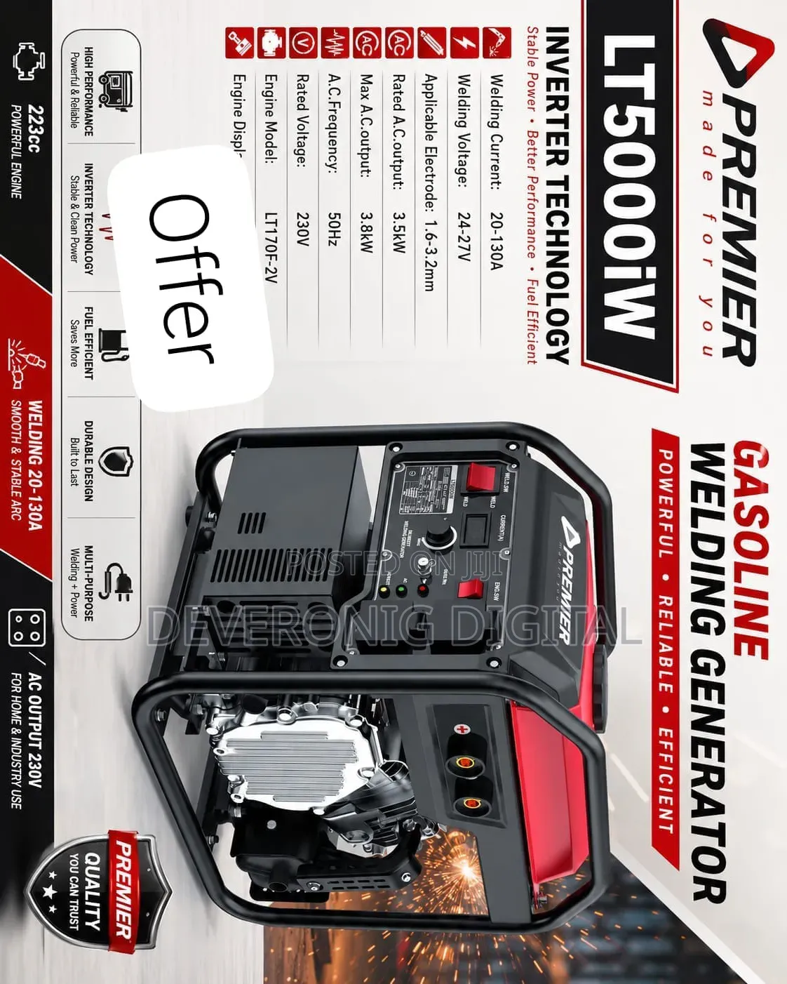 Premier Lt500iw Gasoline Welding Generator