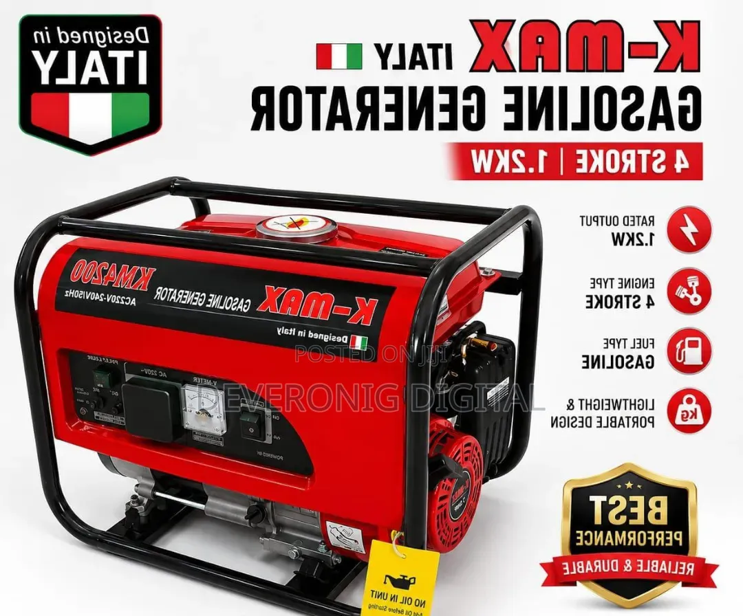 K Max Gasoline Generator 4stroke 1.2kw